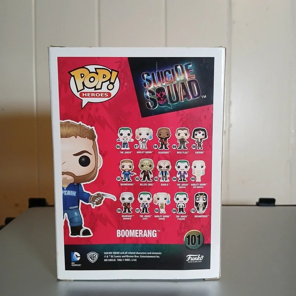 Funko Pop Heroes Suicide Squad‎ Boomerang 101 Vinyl Figure DC Comics Busted Box